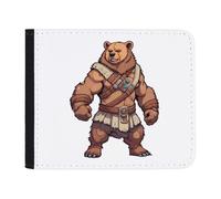 Azeeda 'Barbarian Bear' Slim Wallet/Cardholder (WL00038220) | Folding Card Holder with Cash Sleeve for Travel and Gifts