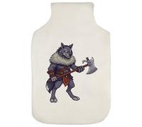Azeeda 'Barbarian Wolf' Hot Water Bottle Cover (HW00049871)