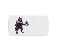Azeeda 'Barbarian Wolf' Pill Box with Tablet Splitter (PI00043364)