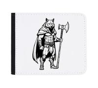 Azeeda 'Barbarian Wolf' Slim Wallet/Cardholder (WL00038221) | Folding Card Holder with Cash Sleeve for Travel and Gifts