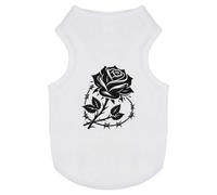 Azeeda 'Barbed Wire Rose' Pet Dog/Cat T-Shirt, M (PT00166558)