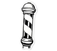 Azeeda 'Barber Pole' White Premium Vinyl Decal Sticker - Waterproof, Durable & Easy to Apply - Ideal for Car Bumpers, Windows, Bins and More - Medium (100mm) (DW00106957)