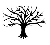 Azeeda 'Bare Tree Silhouette' Reusable Stencil - Durable Decorative Template for Painting and Spraying on Walls, Tiles, Wood, Fabric & Craft Projects - M (A5) (WS00010580)