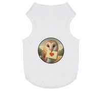 Azeeda 'Barn Owl Love Note' Pet Dog/Cat T-Shirt, L (PT00151003)