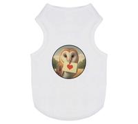 Azeeda 'Barn Owl Love Note' Pet Dog/Cat T-Shirt, M (PT00151002)