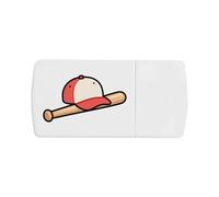 Azeeda 'Baseball Bat & Cap' Pill Box with Tablet Splitter (PI00043371)