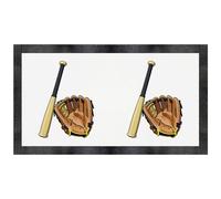 Azeeda 'Baseball Bat & Mitt' Pet Feeding Mat (PM00038259)