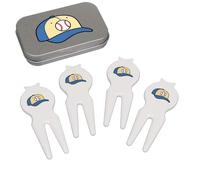Azeeda 'Baseball Cap' Golf Divot Tool/Repair Fork Gift Set (GO00095352)