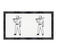Azeeda 'Baseball Player' Pet Feeding Mat (PM00038260)