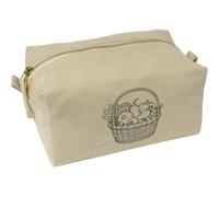 Azeeda 'Basket with Fresh Vegetables' Canvas Wash Bag/Makeup Case (CS00051344)