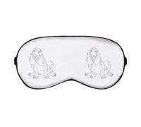 Azeeda 'Basset Hound Dog Sitting' Sleep/Travel Eye Mask (EY00030744)