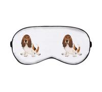 Azeeda 'Basset Hound Dog Sitting' Sleep/Travel Eye Mask (EY00030745)