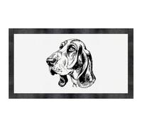 Azeeda 'Basset Hound Portrait' Pet Feeding Mat (PM00030957)