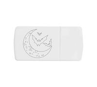 Azeeda 'Bats & Crescent' Pill Box with Tablet Splitter (PI00037690)