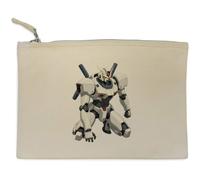 Azeeda 'Battle-Ready Robot' Canvas Zip Clutch Bag (CL00051834)