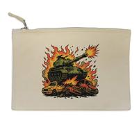 Azeeda 'Battle Tank' Canvas Clutch Bag/Accessory Case (CL00046732)