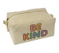Azeeda 'Be Kind' Canvas Wash Bag/Makeup Case (CS00045999)