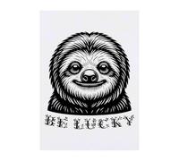 Azeeda 'Be Lucky Sloth' Temporary Tattoo - A6 (TO00106339)