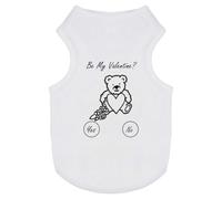 Azeeda 'Be My Valentine Teddy' Pet Dog/Cat T-Shirt, S (PT00175633)