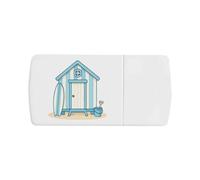 Azeeda 'Beach Hut' Pill Box with Tablet Splitter (PI00036637)