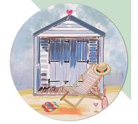 Azeeda 'Beach hut Relax Day ' White Premium Vinyl Decal Sticker - Waterproof, Durable & Easy to Apply - Ideal for Car Bumpers, Windows, Bins and More (DW00094289)
