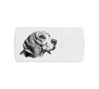 Azeeda 'Beagle Dog Portrait' Pill Box with Tablet Splitter (PI00039445)