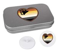 Azeeda 'Bear Pride Flag Heart' Golf Markers Gift Set (GO00073760)