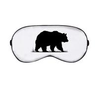Azeeda 'Bear Silhouette on Grass' Sleep/Travel Eye Mask (EY00031789)