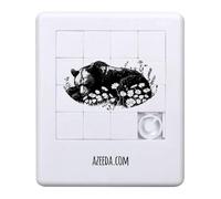 Azeeda 'Bear Sleeping in Flower Field' Sliding Puzzle (PZ00040045)