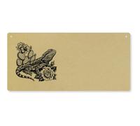 Azeeda 'Bearded Dragon & Rose' Door Plaque/Wall Sign (DP00079371)