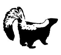 Azeeda 'Beautiful Skunk' Reusable Stencil - Durable Decorative Template for Painting and Spraying on Walls, Tiles, Wood, Fabric & Craft Projects - S (A6) (WS00069087)