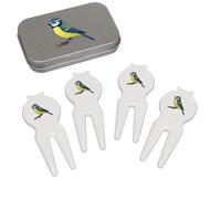 Azeeda 'Beautiful Titmouse' Golf Divot Tool/Repair Fork Gift Set (GO00089570)