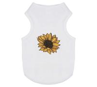 Azeeda 'Beautiful Yellow Sunflower' Pet Dog/Cat T-Shirt, XS (PT00162776)