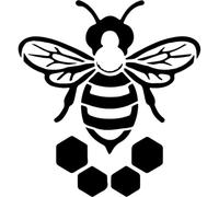 Azeeda 'Bee & Honeycomb' Reusable Stencil - Durable Decorative Template for Painting and Spraying on Walls, Tiles, Wood, Fabric & Craft Projects - XXL (A2) (WS00080632)