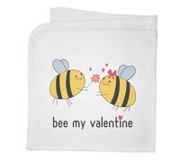 Azeeda 'Bee My Valentine' Cotton Baby Blanket/Shawl (BY00046547)