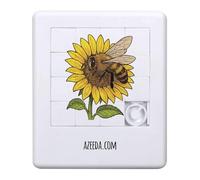 Azeeda 'Bee Pollinating A Sunflower In The Garden' Sliding Puzzle (PZ00040125)