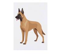 Azeeda 'Belgian Malinois Dog' Temporary Tattoo - Water Resistant, Skin-Safe, Non-Toxic Transfer (TO00097631)