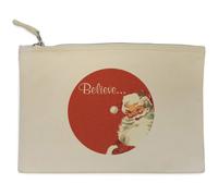 Azeeda 'Believe In Santa Claus' Canvas Clutch Bag/Accessory Case (CL00048509)