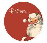 Azeeda 'Believe in Santa Claus' White Premium Vinyl Decal Sticker - Waterproof, Durable & Easy to Apply - for Car Bumpers, Windows, Bins & More - Large (210mm) (DW00178098)