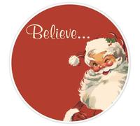Azeeda 'Believe in Santa Claus' White Premium Vinyl Decal Sticker - Waterproof, Durable & Easy to Apply - for Car Bumpers, Windows, Bins & More - XXL (720mm) (DW00178100)
