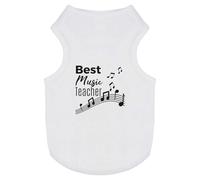 Azeeda 'Best Music Teacher' Pet Dog/Cat T-Shirt, S (PT00130573)