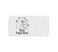 Azeeda 'Best Papa Bear' Pill Box with Tablet Splitter (PI00035383)