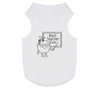 Azeeda 'Best Teacher Ever' Pet Dog/Cat T-Shirt, S (PT00155985)