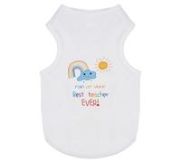 Azeeda 'Best Teacher Ever' Pet Dog/Cat T-Shirt, S (PT00191229)