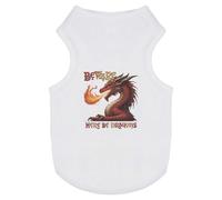 Azeeda 'Beware Here Be Dragons' Pet Dog/Cat T-Shirt, XS (PT00189400)