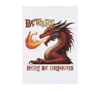 Azeeda 'Beware Here Be Dragons' Temporary Tattoo - A6 (TO00103129)
