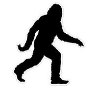 Azeeda 'Bigfoot Silhouette' White Premium Vinyl Decal Sticker - Waterproof, Durable & Easy to Apply - Ideal for Car Bumpers, Windows, Bins and More - Large (210mm) (DW00117334)