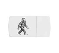 Azeeda 'Bigfoot Wearing Santa Hat Walking ' Pill Box with Tablet Splitter (PI00038939)