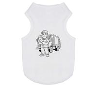 Azeeda 'Bin Man & Bin Truck' Pet Dog/Cat T-Shirt, XS (PT00168392)