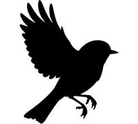 Azeeda 'Bird in Flight Silhouette' Reusable Stencil - Durable Decorative Template for Painting and Spraying on Walls, Tiles, Wood, Fabric & Craft Projects - M (A5) (WS00063492)
